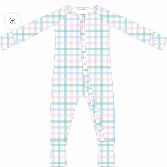 Saltwater Stitching, Rosemary Plaid Zip Pajama, 12-18M - Picture 1 of 4